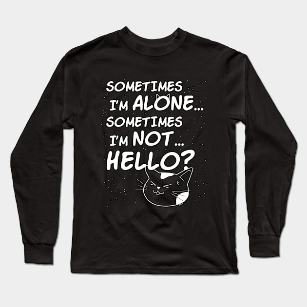 Lonely Cat Long Sleeve T-Shirt by Plan8